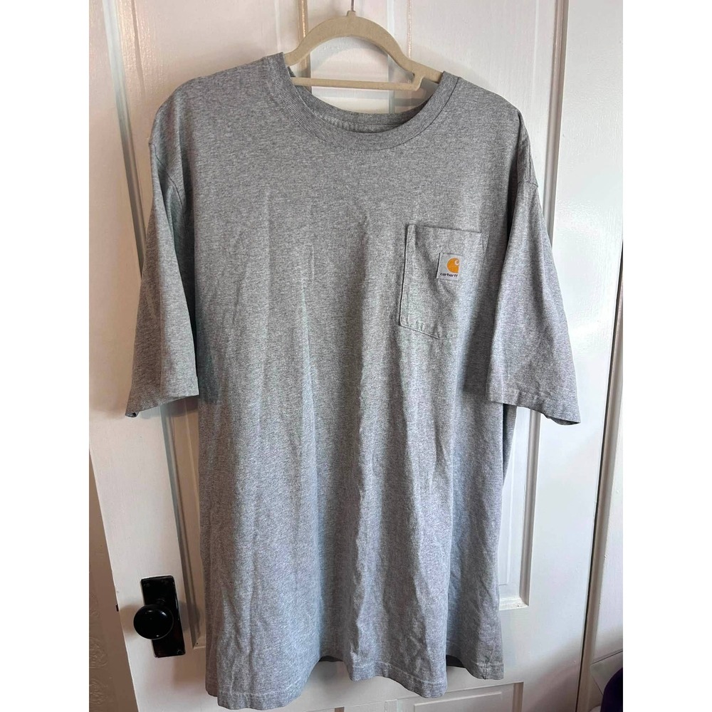 Carhartt Pocket T-Shirt Mens XL Tall Gray Original Fit Short Sleeve Tee
